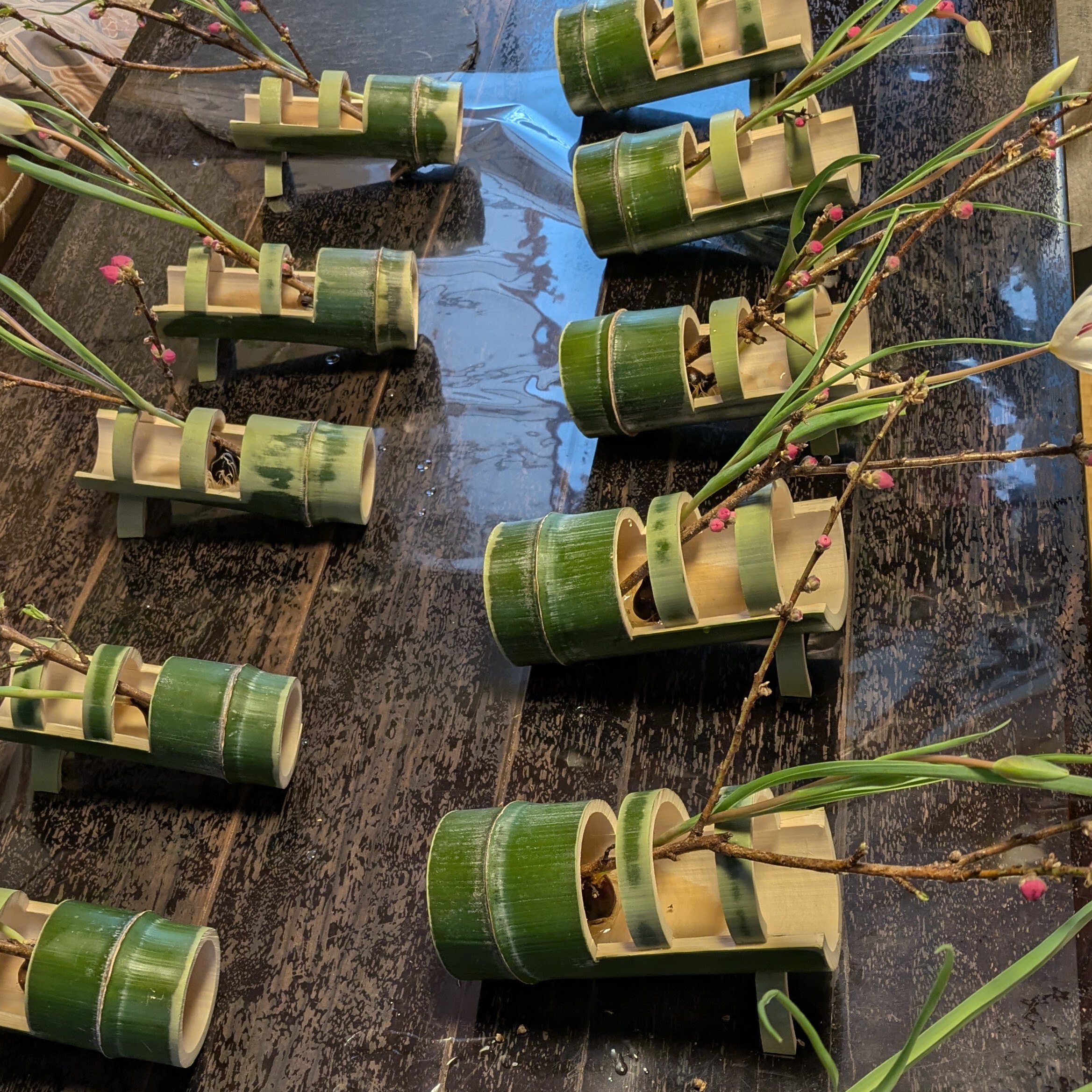 竹の器　脊黒講師作品