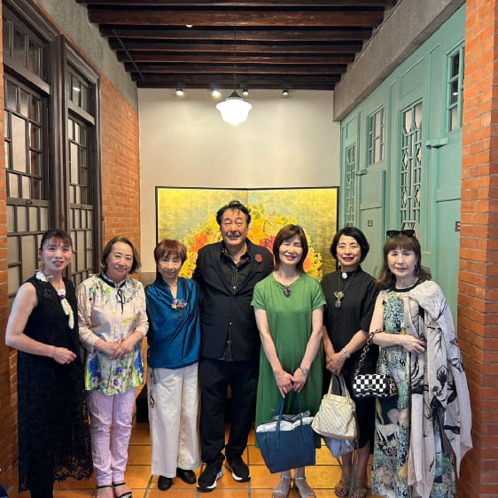 台湾での川崎景太先生の個展にて  町田:山口美知子