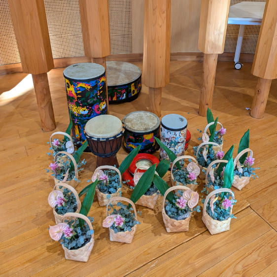 花の木保育園お誕生会の花