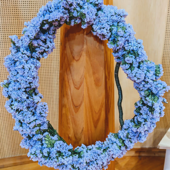 スターチスのリース  町田:山口美知子