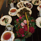 クリスマスの作品を囲んでティータイムです。