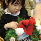 今年もママと一緒にリース作りです。