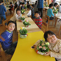 ののはな文京保育園　花クラブのお友達　卒園