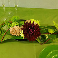 パーソナルクラス　岡田先生の作品　アカメガシワと葛の葉のランナー