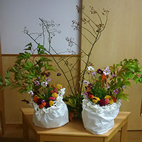 ９月の花の木保育園のお誕生会の花