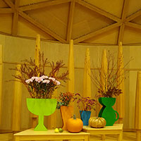 10月花の木保育園のお誕生会の花