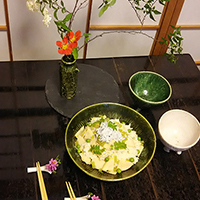 今日のお家ご飯　筍ごはんを作りました。