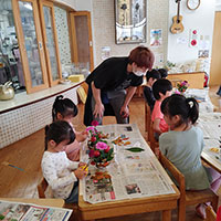 ののはな文京保育園の花クラブの年長さん！