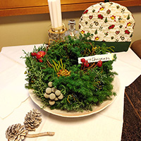 クリスマス　シフォンリース　のデザイン